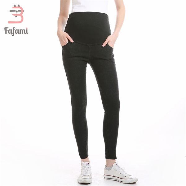 

maternity jeans skinny pants capris for pregnant women plus high waist leggings pregnancy clothes winter maternity clothing 210721, White