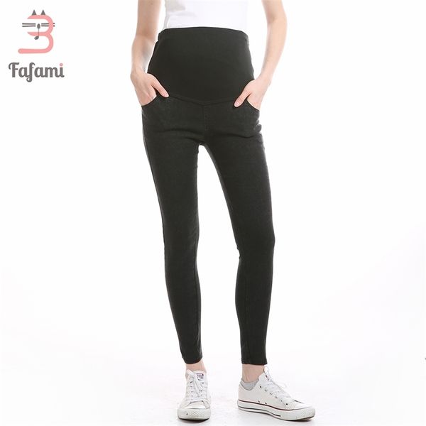 Calças de brim da maternidade Calças Skinny Capris para mulheres grávidas Plus High Waist Leggings Gravidez Roupas Inverno Maternidade Roupas 210721