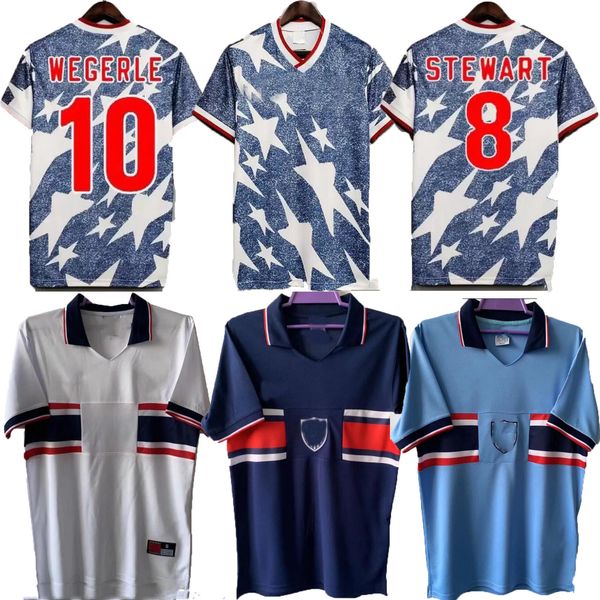 

1994 1995 retro usaes soccer jerseys home and away 3th lalas reyna wynalda vintage united states wegerle stewart jones lalas football shirt, Black;yellow