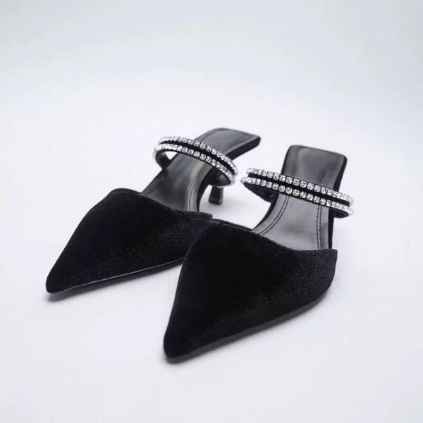 

luxury design spring summer new women slippers shoes for women 2021 shoes sandals outdoor designer sandales, Black