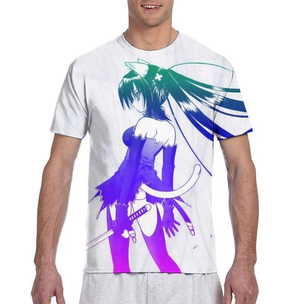 

men's t-shirts omamori himari shirt noihara short sleeve t-shirt, White;black