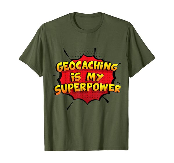

geocaching is my superpower t-shirt funny geocaching shirt, White;black
