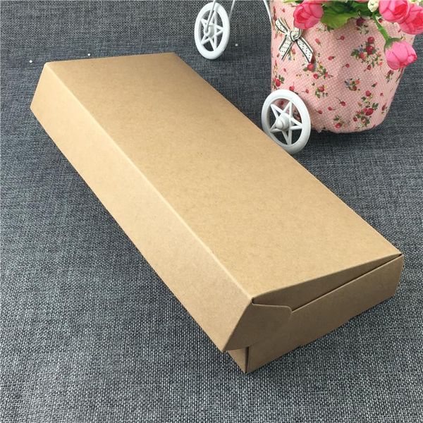 

gift wrap 12pcs/lot brown kraft boxes blank storage box packaging paper for gifts/candy/book/handicrafts long large size