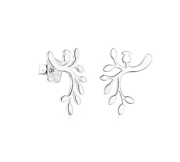 

genuine 925 sterling silvernatu light luxury earrings diy charms fit original beads charm earrings fashion women wedding engagement jewelry, Golden;silver