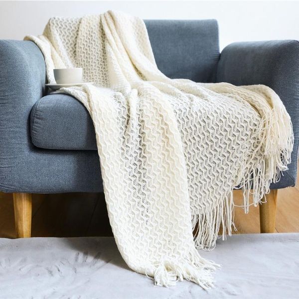 

blankets summer bed tail cover blanket tassels knitting sofa towel travel el airplane throw decoration suitable for adults