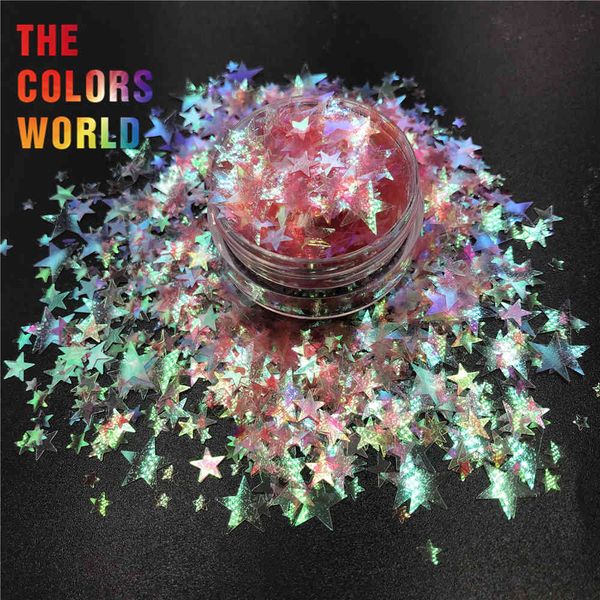 

tct-337 star mix iridescent rainbow glitter nail decoration body art face painting makeup tumblers craft accessoires, Silver;gold