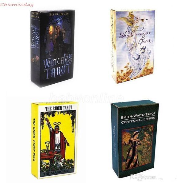 

15 styles tarots witch rider smith waite shadowscapes wild tarot deck board game cards with colorful box english version fy4449