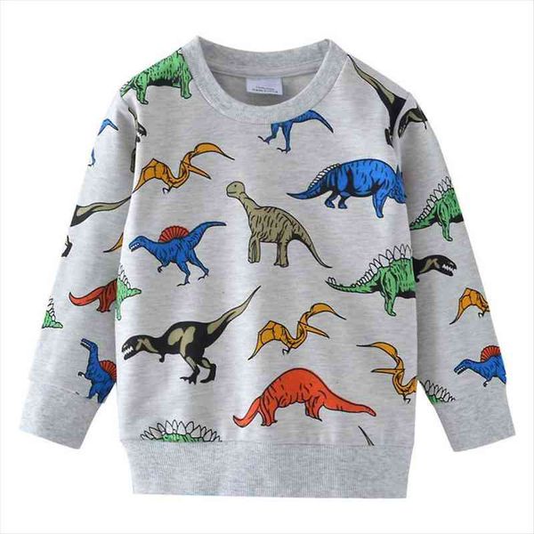 

kids dinosaurs sweatshirts cotton winter autumn baby boys girls t shirts all printed animals for boy, Blue