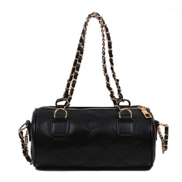 

evening bags women's fashion cylinder bag chain shoulder crossbody leisure small leather1