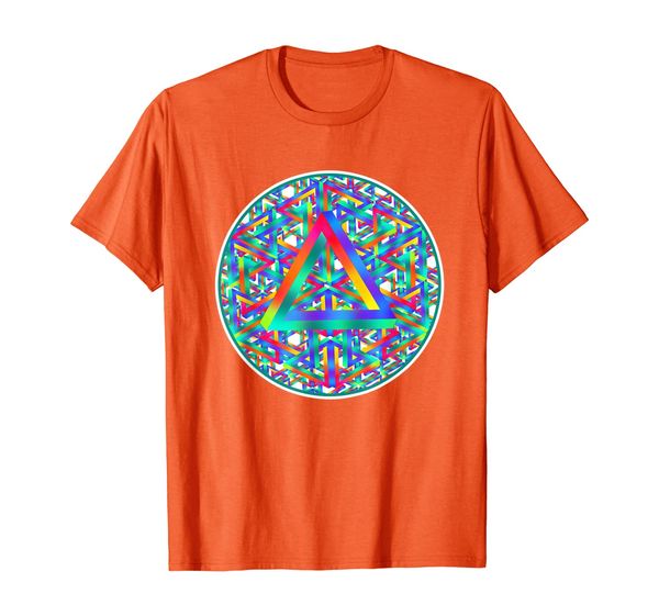 

impossible eternal penrose triangle good vibes t-shirt, White;black