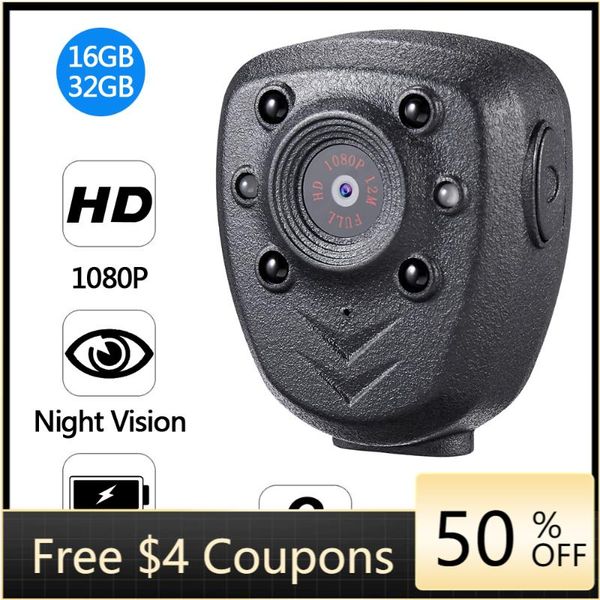 

mini cameras bolca hd 1080p camera body lapel worn video dvr ir night visible led cam record digital dv recorder