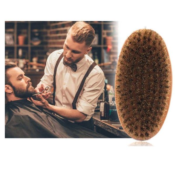 

hair brushes boar bristle beard brush for men bamboo face massage that works wonders to comb beards and mustache care tools, Silver