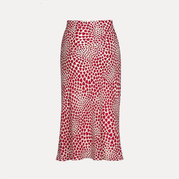

new girls silk pencil skirts women fashion heart print high waist slim skirt ladies chic red leopard boho mermaid skirt, Black