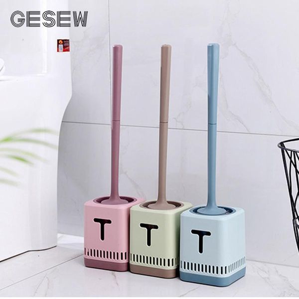 

bath accessory set gesew wall-mounted toilet brush soft hair long handle creative brushes bathroom accessories