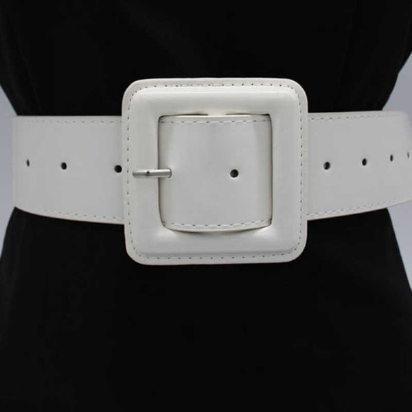 

2021 new designer women's cute black white wide leather waist belt female decorative strap belts for women dresses p0817, Black;brown