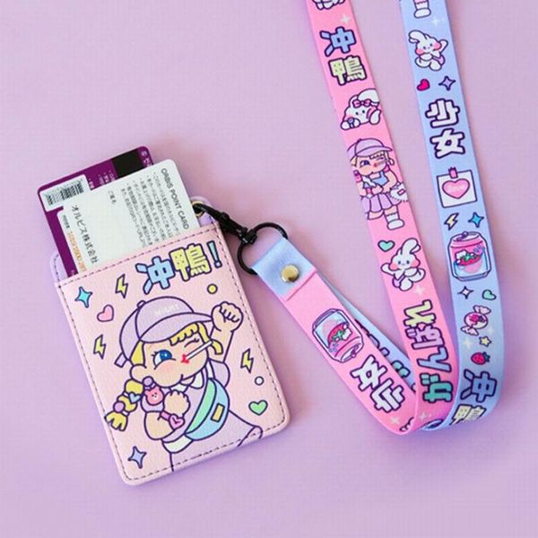 

card holders bentoy milkjoy unicorns ufo jelly cute neck holder halter girls korea cardtoon bank case student bus children ba, Brown;gray