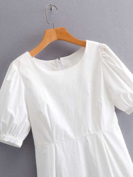 

neck ruffled new round m5481 summer fashion women's 2021 bubble sleeve dress, Black;gray