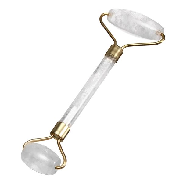 

natural crystal stone face beauty massage roller tool body spa therapy