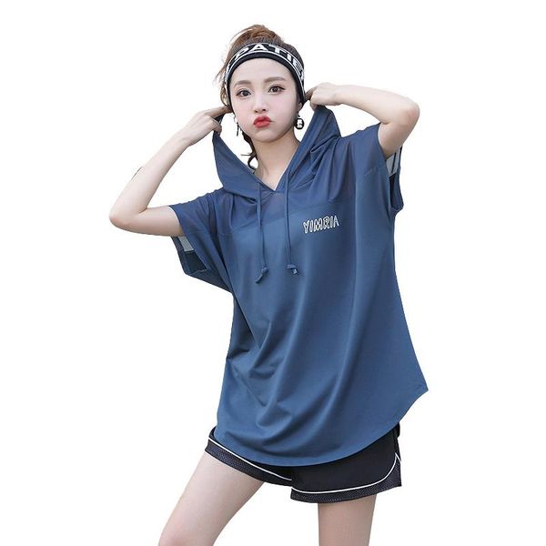

yoga outfit breathable women shirts mesh short sleeve hoodies female fitness wear gym workout clothes loose sports shirt solid colors