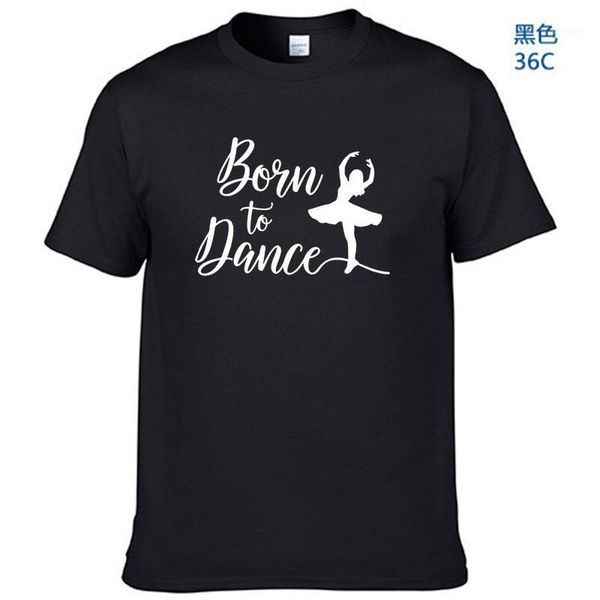 

men's t-shirts 100% cotton funny to dance print men t shirt cool summer tshirt male o-neck t-shirt, White;black