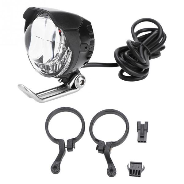 

bike lights 2 in 1 bicycle horn led head light mountain road e-bike front bright lamp 12v-80v for electric scooter moped