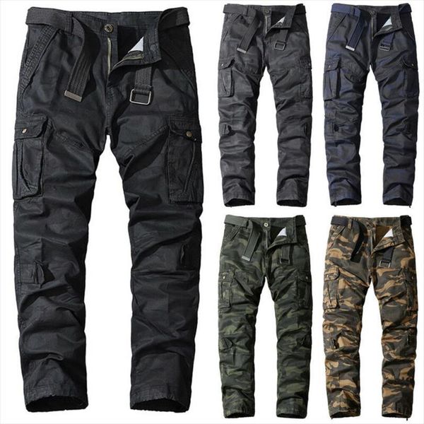 

tactical pocket combat cargo trousers women pant army sports work wear bottoms, Black