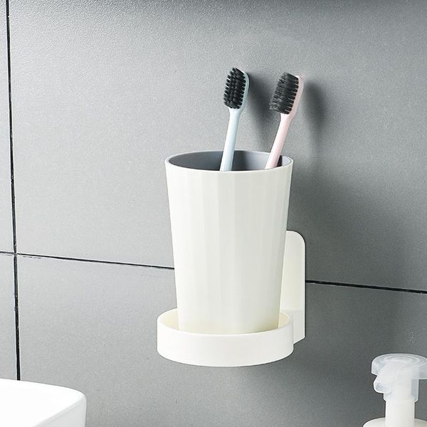 

toothbrush holders holder wall mount adhesive, waterproof brush stand rack bathroom accessories organization storage