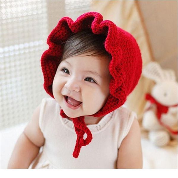 

winter baby hat crochet knitted caps for infant girls hooded earflap children kids warmer win jlllmv, Yellow