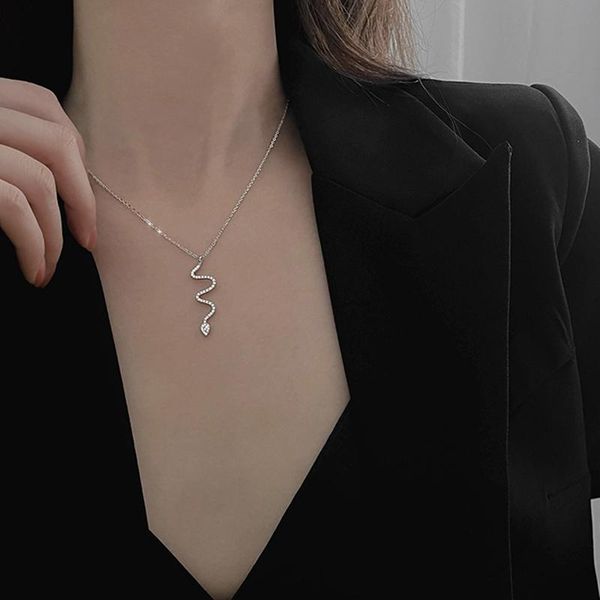 

pendant necklaces animal snake dangle women necklace minimalist style alloy trendy female birthday jewelry bijoux gift, Silver