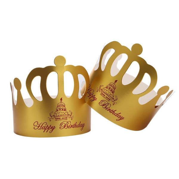 

party hats 10pcs/lot birthday princess prince crown cap headgear decorations kids festive supplies