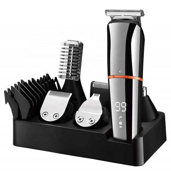 

hair clippers clipper professional men electric trimmer with led screen washable rechargeable strong power steel cutter head can shave
