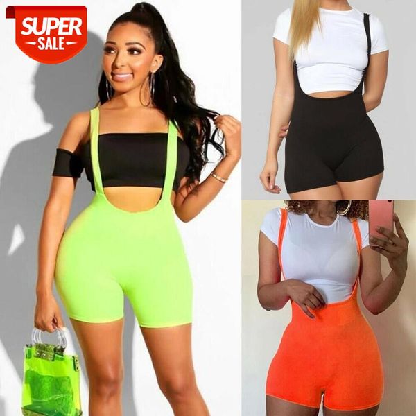 

2019 brand new summer women casual sleeveless solid bodycon romper jumpsuit club short pants club wear party night #rz2p, White