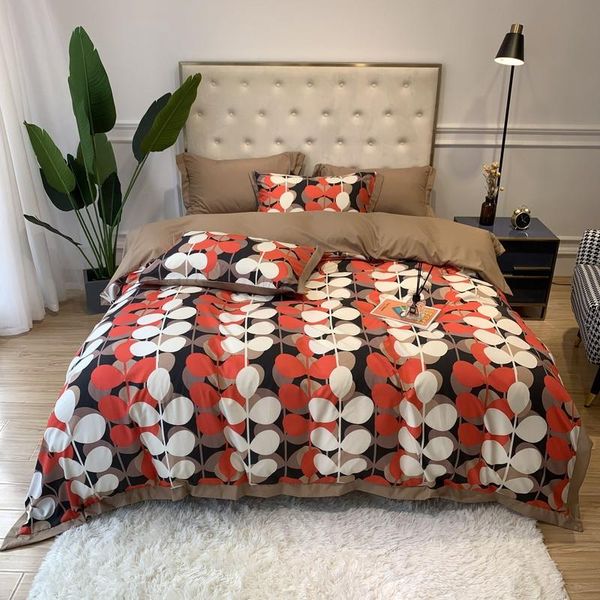 

spring flowers rose garden duvet cover set full  king 4pcs bedding set 100%cotton soft duvet cover bed sheet pillowcases