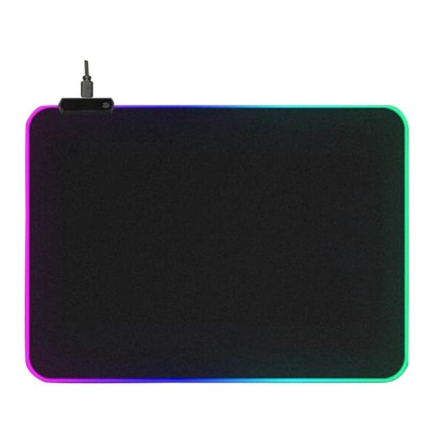 

mouse pads & wrist rests rgb gaming pad led keyboard cover non-slip rubber base computer carpet desk mat pc game