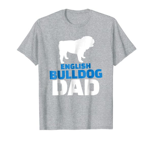 

mens english bulldog dad t-shirt, White;black