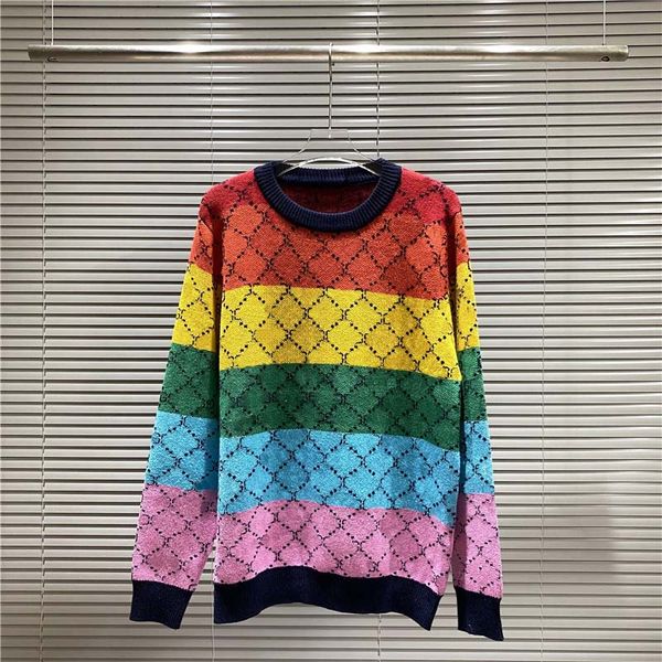 

womens designer knitting shirts winter knits long sleeves pullover knit sweaters for lady slim outwear letters sweatshirts, White