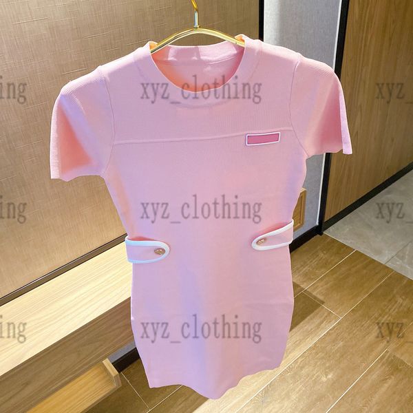 

high-end designer t-shirts dress short sleeve shirt womens shirts color matching dresses summer vintage print high-end polo collar waist dra, Black;gray