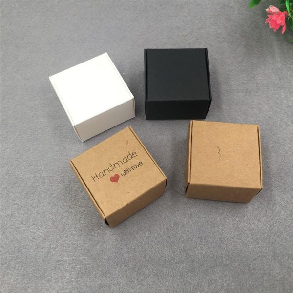

gift wrap 100pcs/lot small lovely colorful kraft paper 4x4x2.5cm boxes for joyful engagement egg tart container storage wholesale