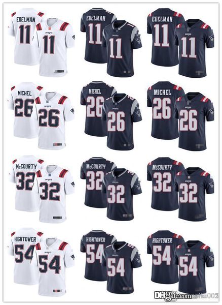 

mens womens youth new englands patriots 54 dont'a hightower 11 julian edelman 26 sony michel 32 devin mccourty jerseys, Black;red