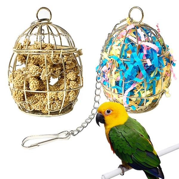 

other bird supplies metal shredder toys stainless steel cage feeder foraging parrot container