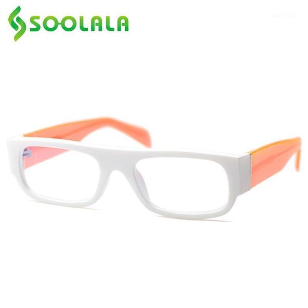 

sunglasses soolala flat square blue light blocking reading glasses women men computer eyeglasses frame farsighted reader, White;black