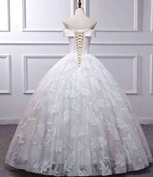 

luxury lace 2021 embroidery wedding es floor length sweetheart elegant champagne vestido de noiva bride gowns new designer rusu, White