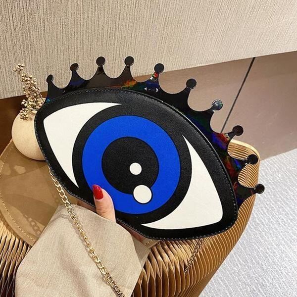

waist bags women small shoulder bag eye shape fashion pu leather chain mini ladies crossbody messenger purse