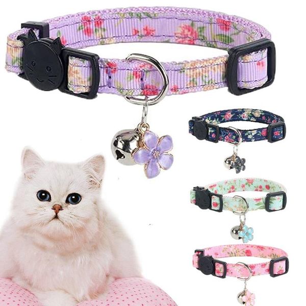 

cat collars & leads fashion floral small dog collar adjustable lightweight buckles pet fresh style outdoor home supplies