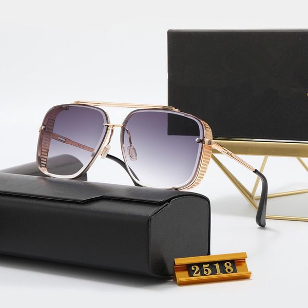 

wholesale luxury designer sunglasses for men women pilot sun glasses 2518 classic fashion adumbral eyewear accessories lunettes de soleil wi, White;black