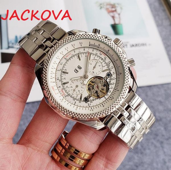 

47mm men mens watch watches 3 colors self winding automatic watches movement mechanical 316l stainless steel wristwatches, Slivery;brown