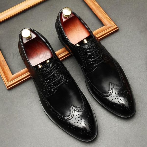 

dress shoes qyfcioufu mens formal genuine leather oxford for men black wedding laces brogues shoe lybl