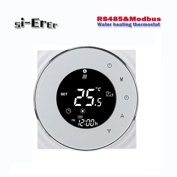 

smart home control rs485 modbus touch screen thermostat for water heating,3a 24vav,95-240vac optional