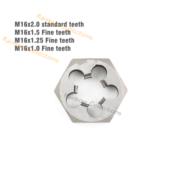 

hand tools m16*2.0/1.5/1.25/1.0, standard/fine teeth carbon steel metric hexagon dies pipe thread water