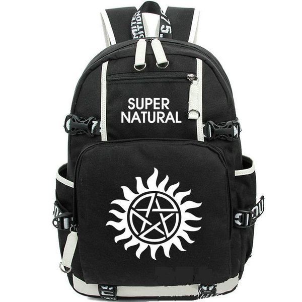 

backpack supernatural spn daypack teleplay schoolbag rucksack satchel school bag computer day pack